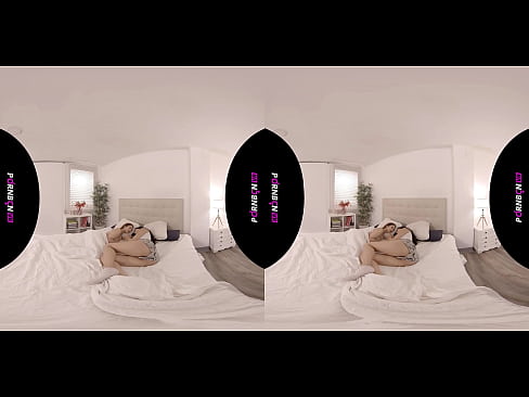 ❤️ PORNBCN VR दोन तरुण लेस्बियन 4K 180 3D व्हर्च्युअल रिअॅलिटीमध्ये खडबडीत जागे झाले जिनिव्हा बेलुची कॅटरिना मोरेनो ❤️ लिंग ☑